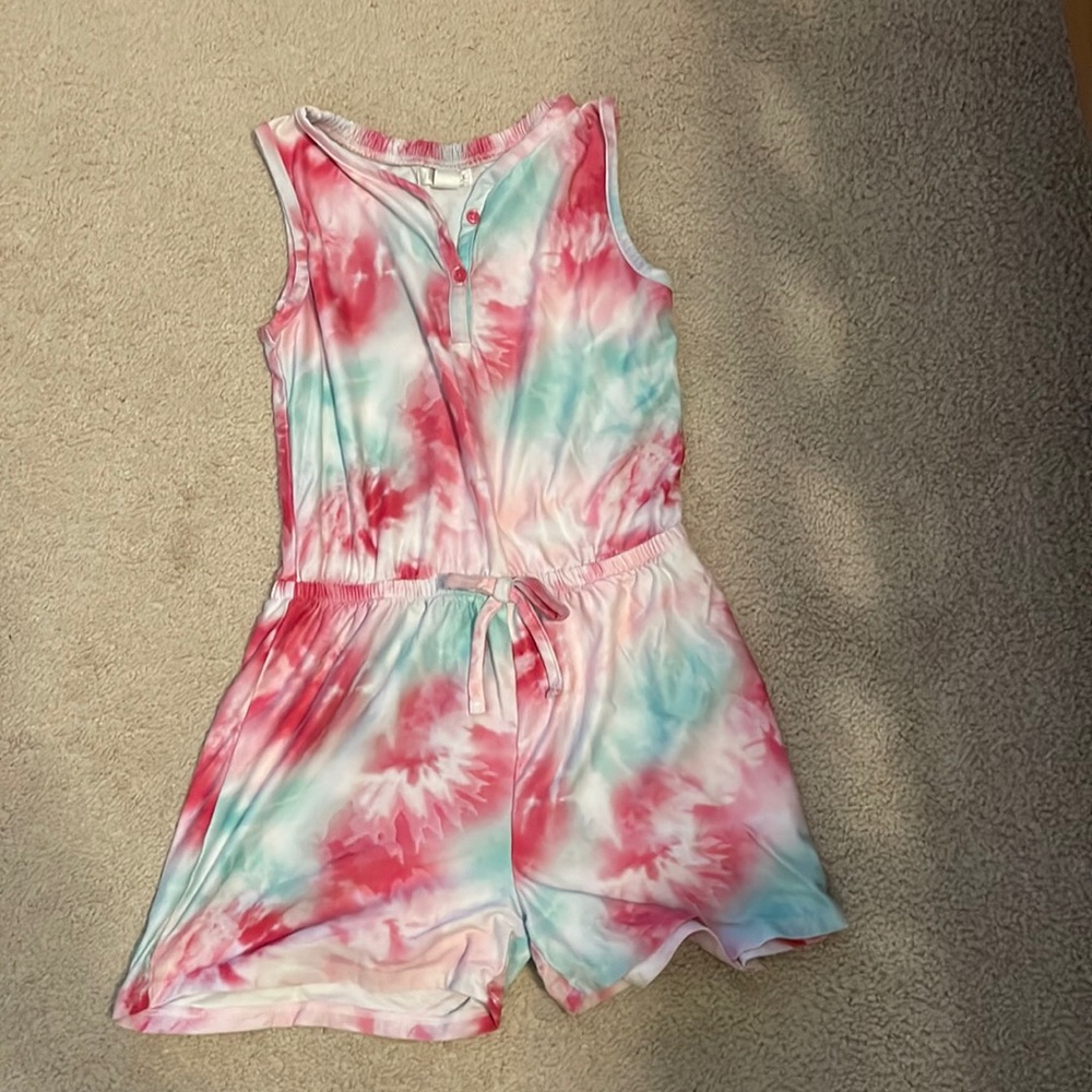 Tie dyed kids Size 7/8 Falls Creek romper